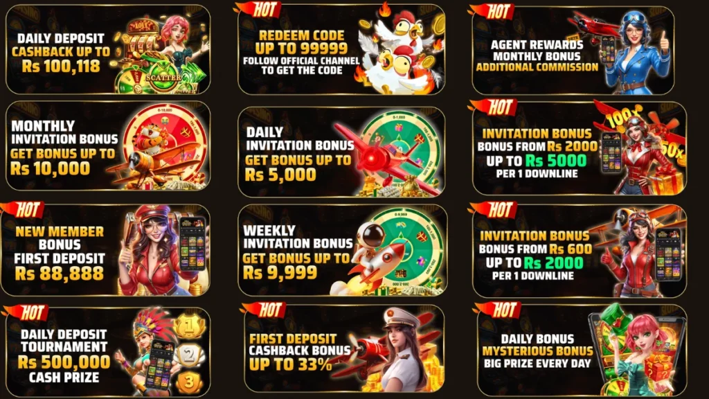 58Q Game APK Bonuses and Rewards Banners